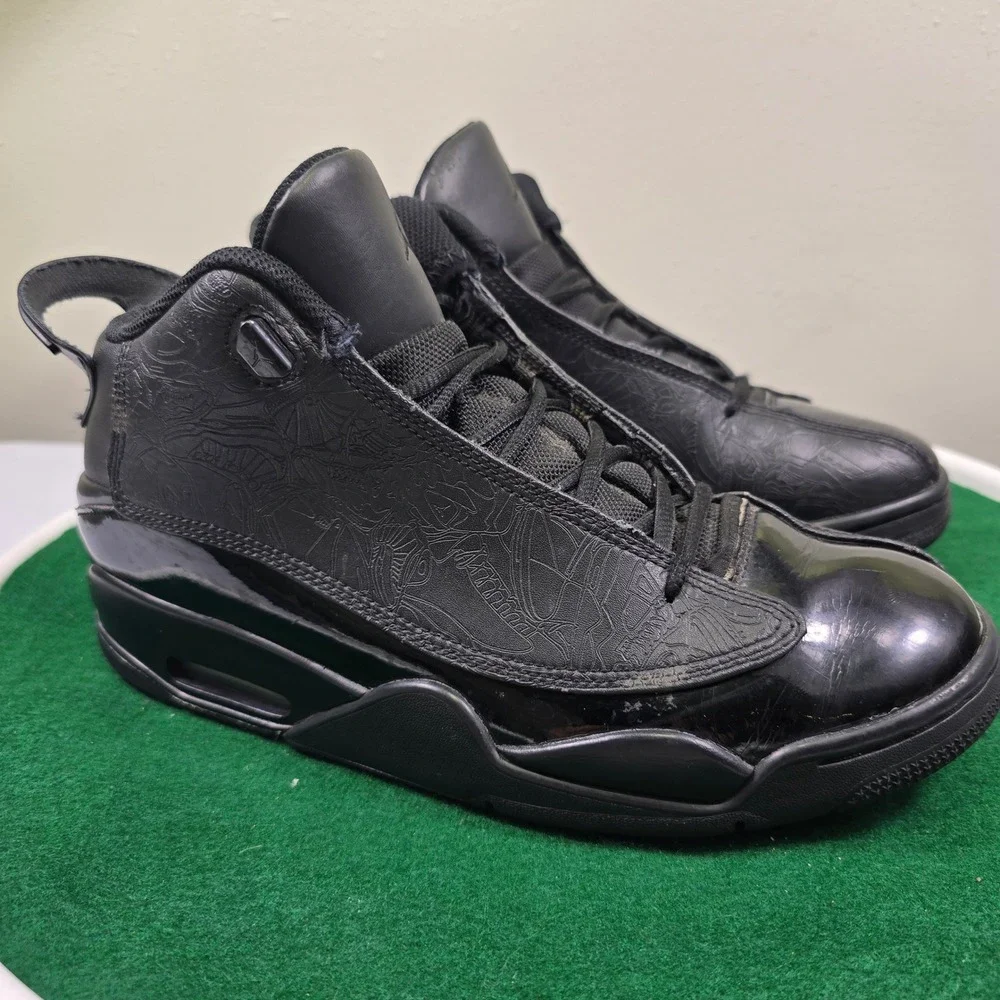 Jordan Dub Zero Laser Etched Basketball Shoes Mens 8.5 Triple Black‎ 311046-003